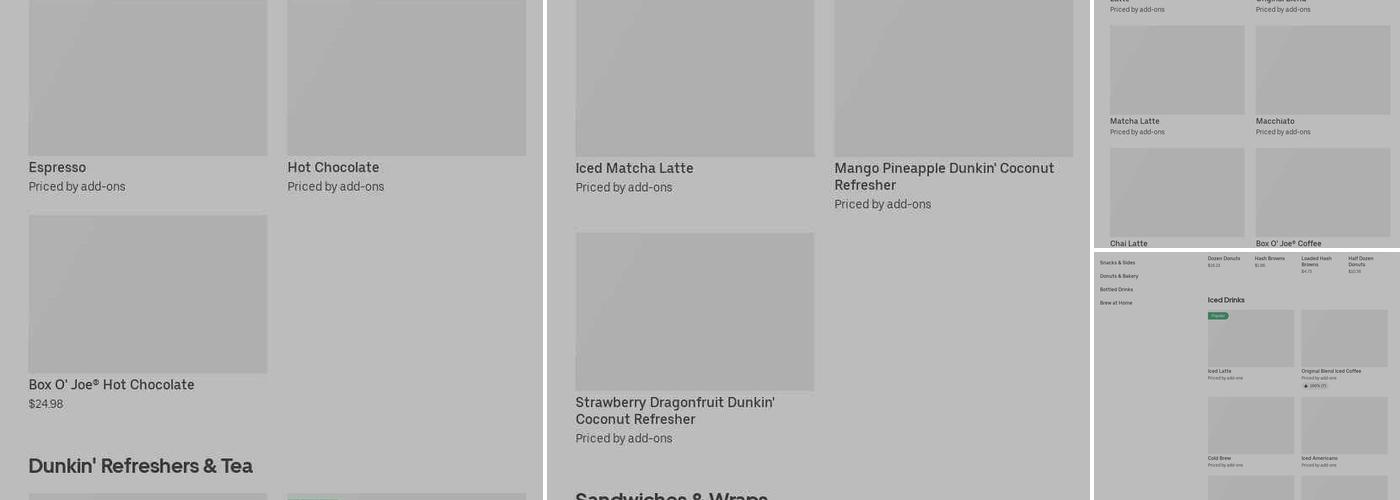 Dunkin' Menu