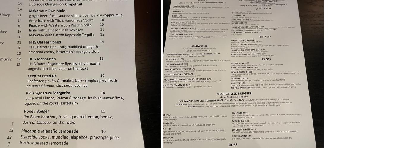 Kid Shelleen's - Branmar Plaza Menu