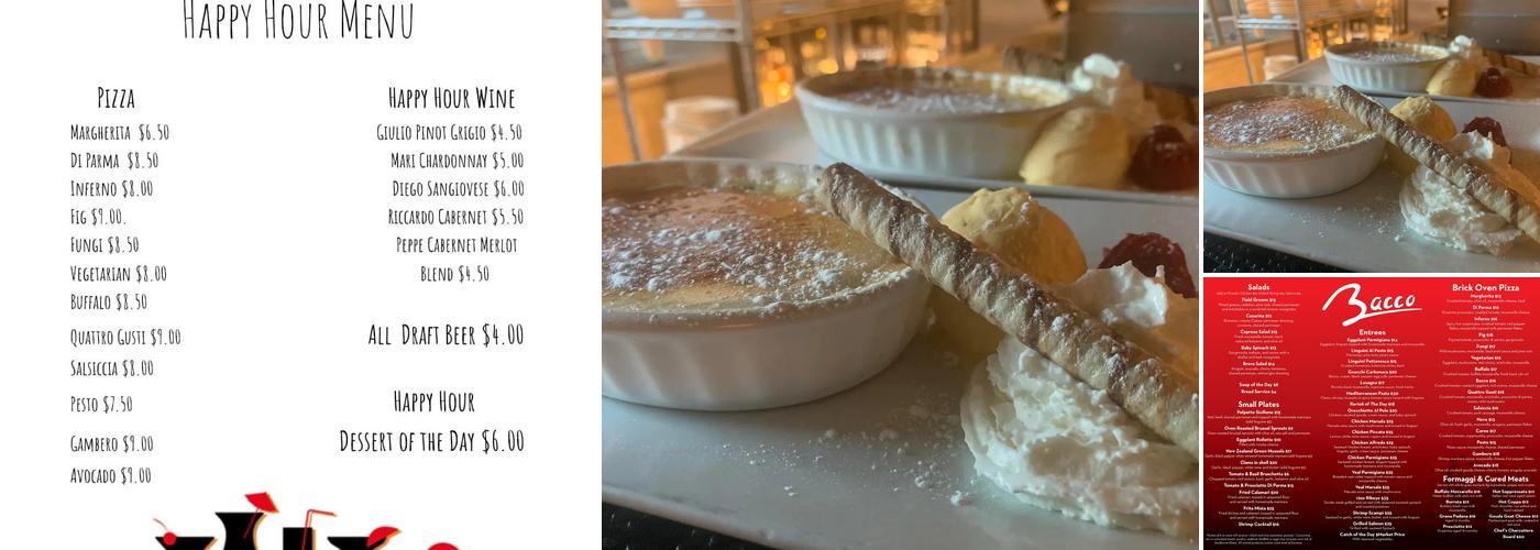 Bacco Mechanicsburg Menu