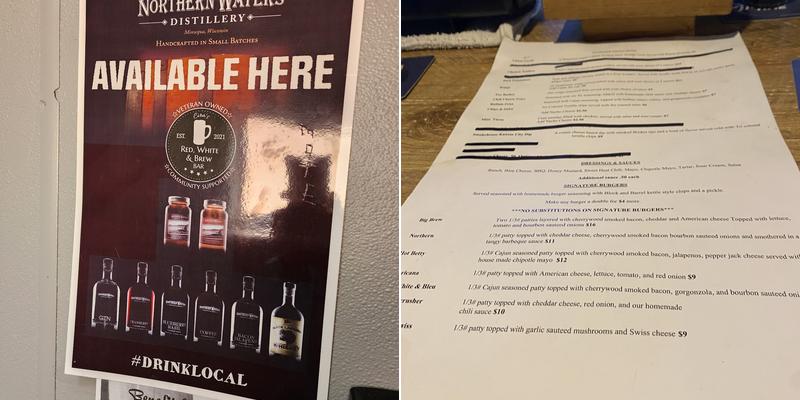 Cira's Red, White & Brew Bar Menu