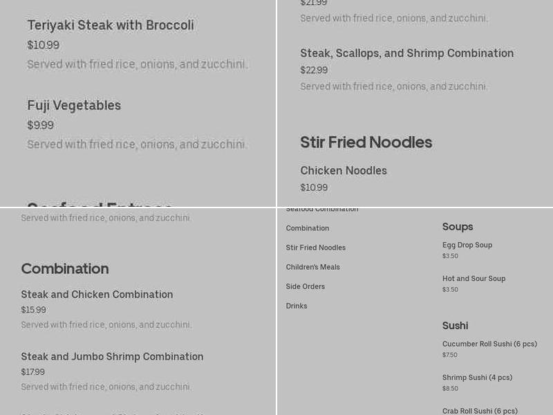 Roadside Grill Menu