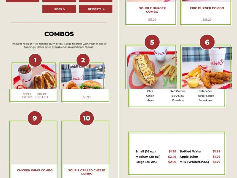 Dairi-O of Thomasville Menu