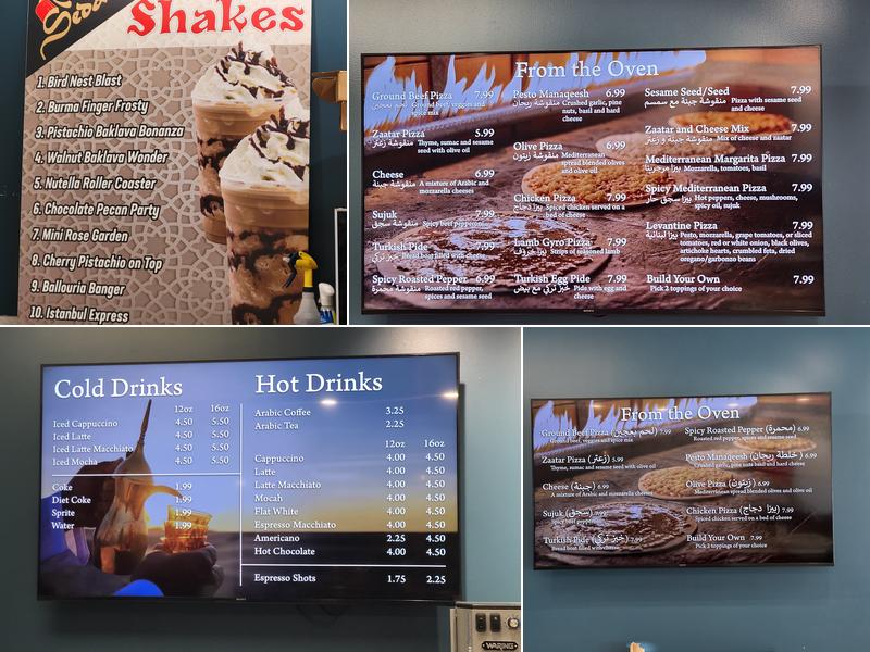 Sedara Sweets & Eats Menu