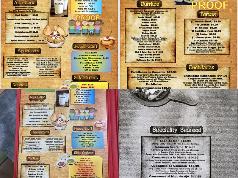 El Torito Grill by Chef Chuy Menu