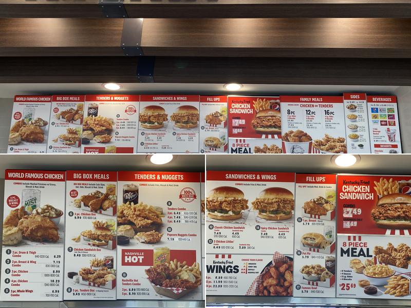 KFC Menu