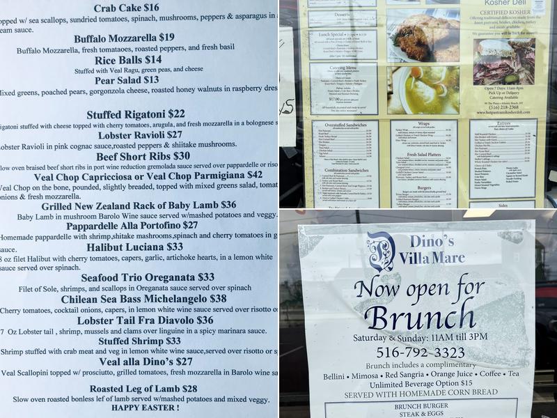 Dinos Hot Pastrami Menu