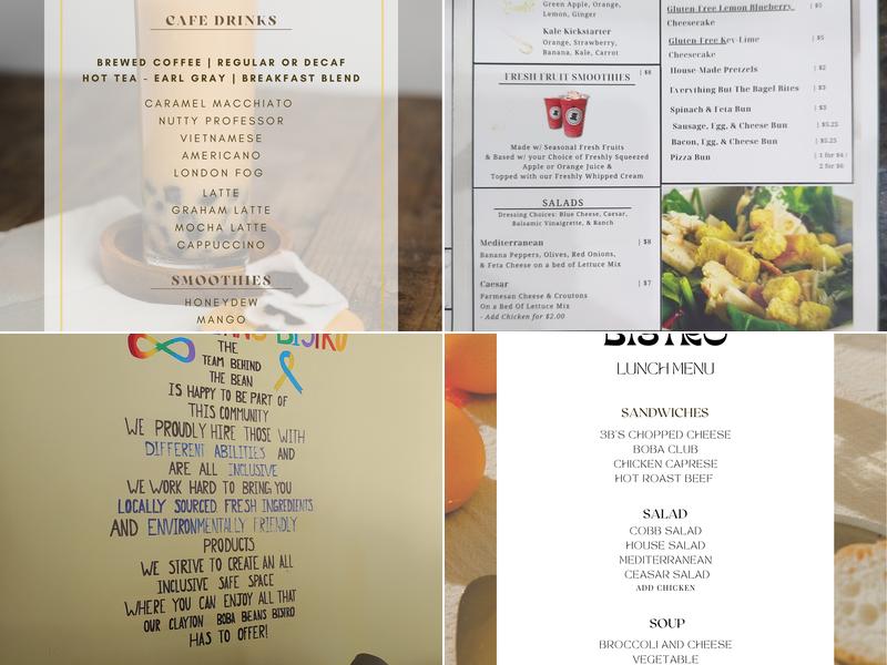 Boba Beans Bistro Menu