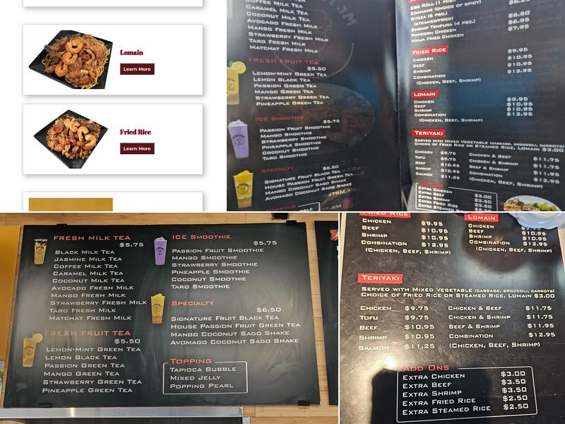Mr. Teriyaki Menu