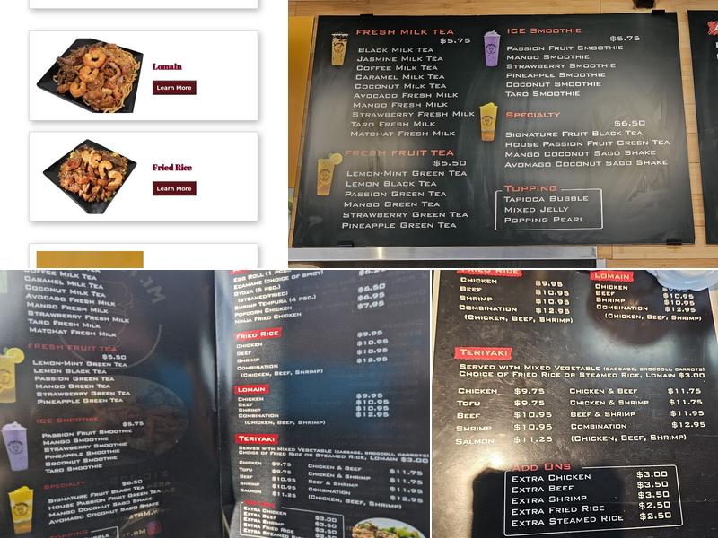 Mr. Teriyaki Menu