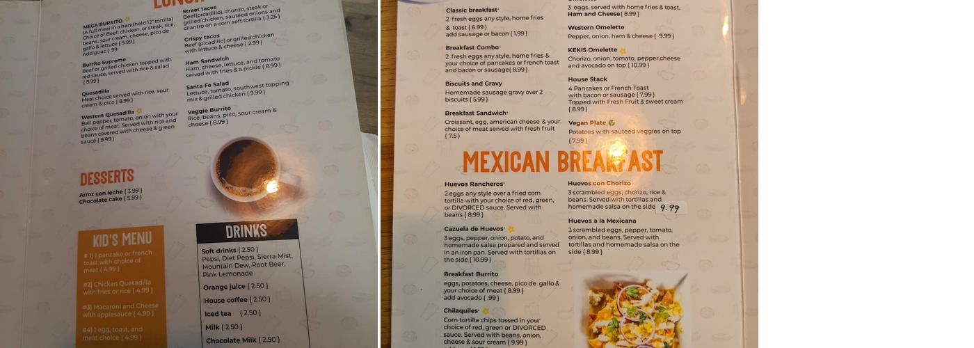 KEKIS CAFÉ Menu
