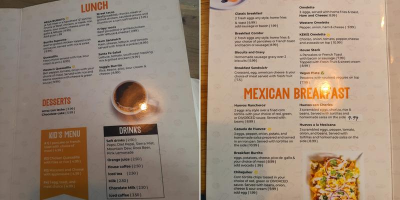 KEKIS CAFÉ Menu