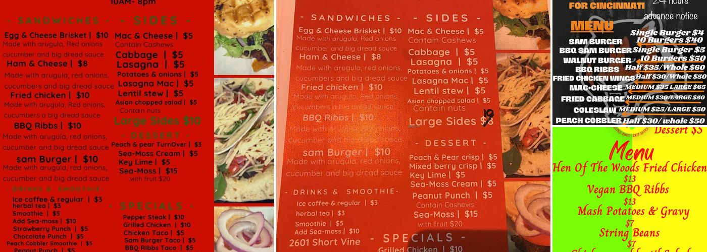 Vegan One Stop Menu