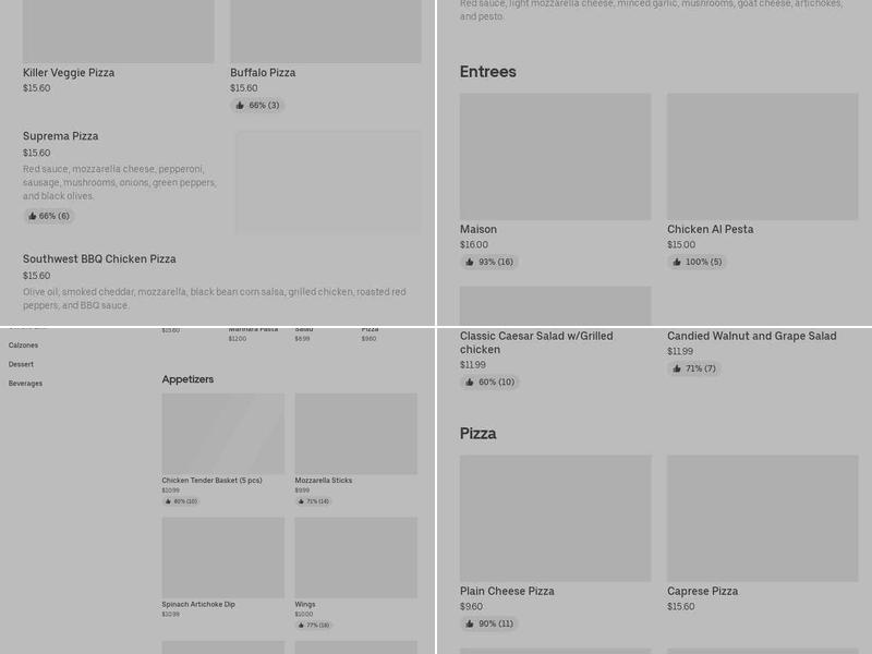 12 South Bistro Menu