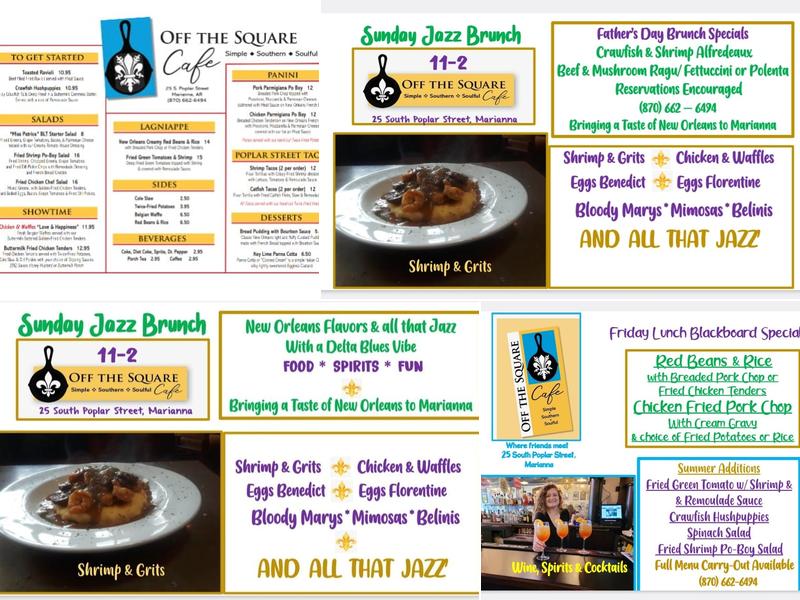 Off The Square Cafe Menu