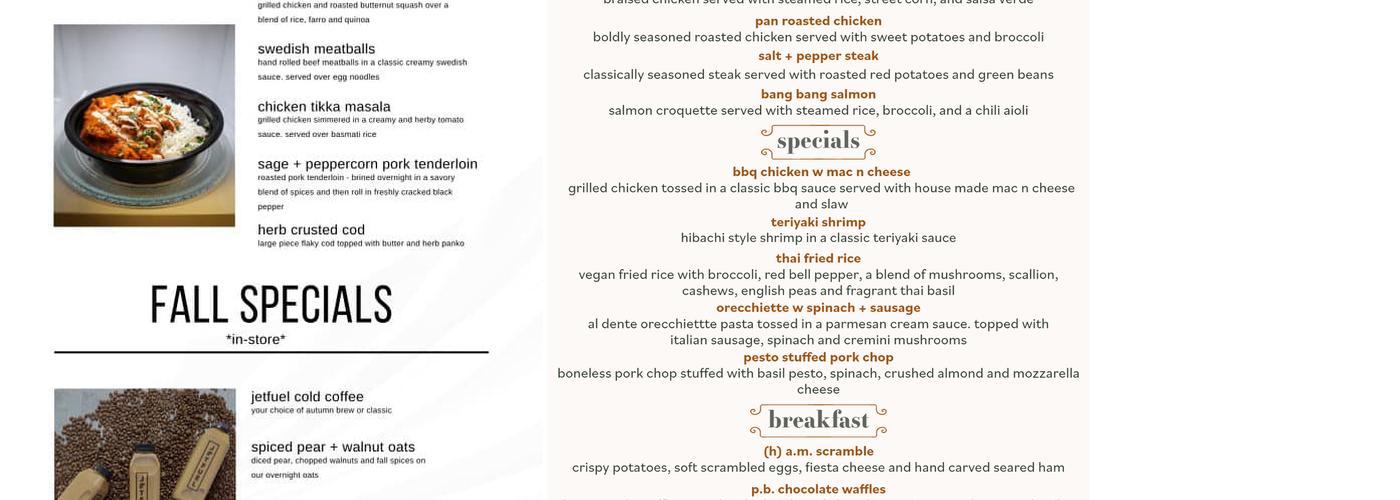 jetpack preps Menu