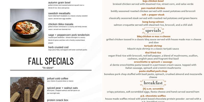 jetpack preps Menu