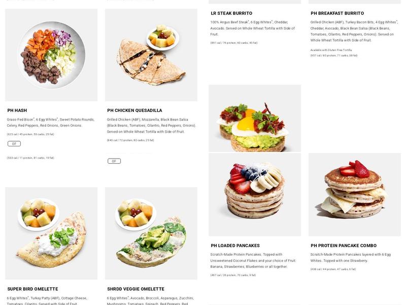 PROTEINHOUSE Menu