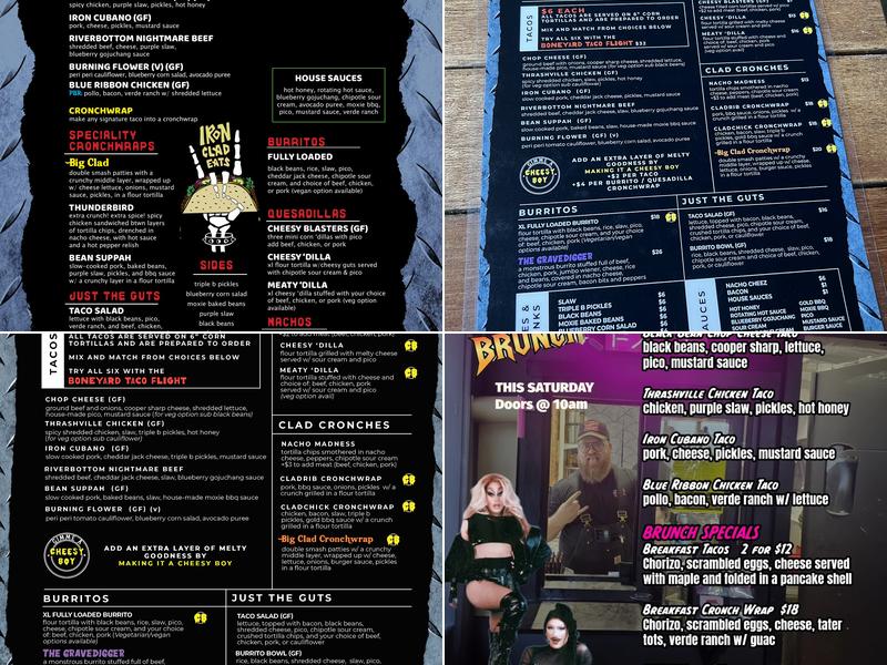 Ironclad Eats Menu