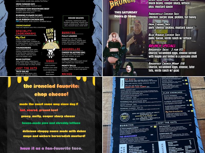 Ironclad Eats Menu
