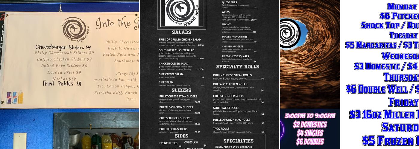 The Rabbit Hole - Tuscaloosa Menu