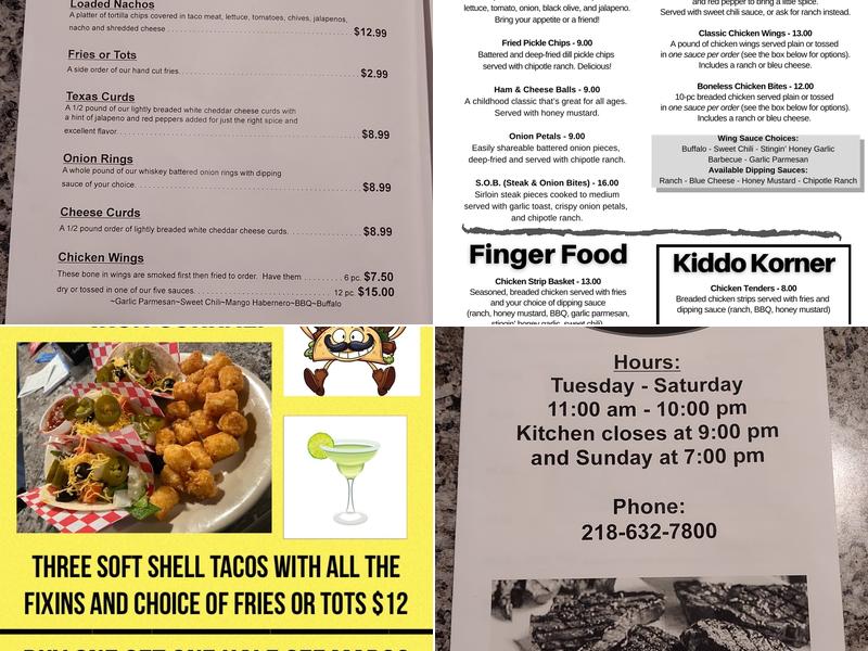 Iron Corral Menu