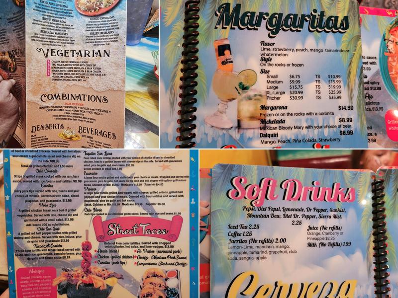 Cabo San Lucas #3 Menu