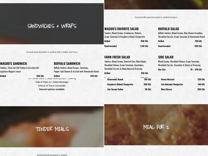 Huey Magoo's Chicken Tenders Menu