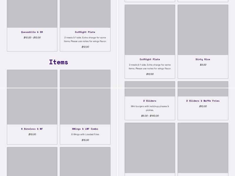 The Courtside Cafe Menu