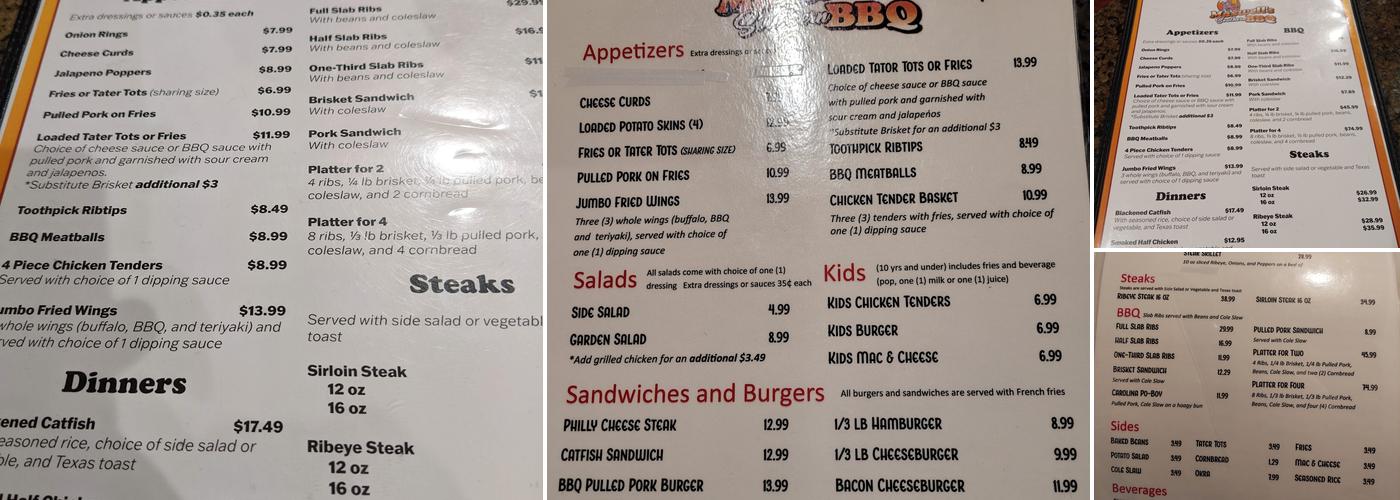 Maxwell's Southern BBQ & Fresh Meats Menu