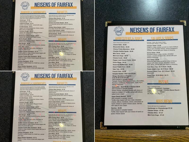 Neisen Bros' Bar &Grill Menu