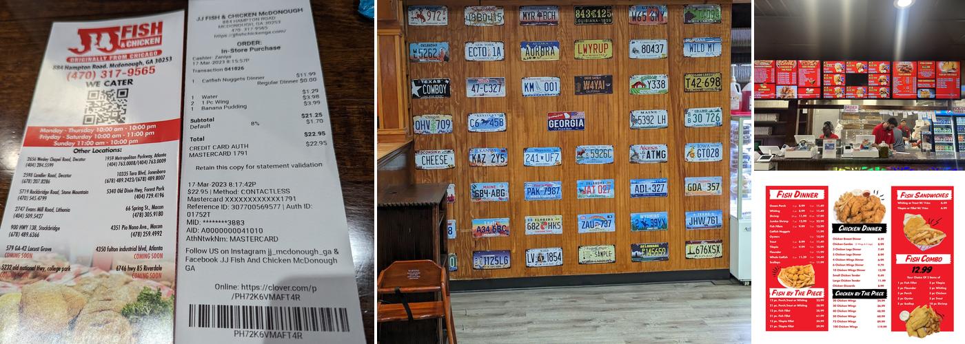 JJ fish & chicken McDonough Menu