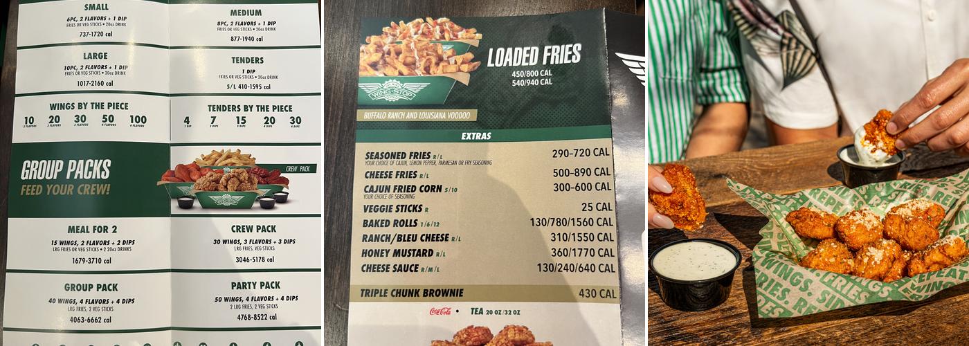 Wingstop Menu