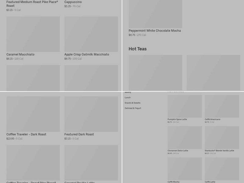 Starbucks Menu