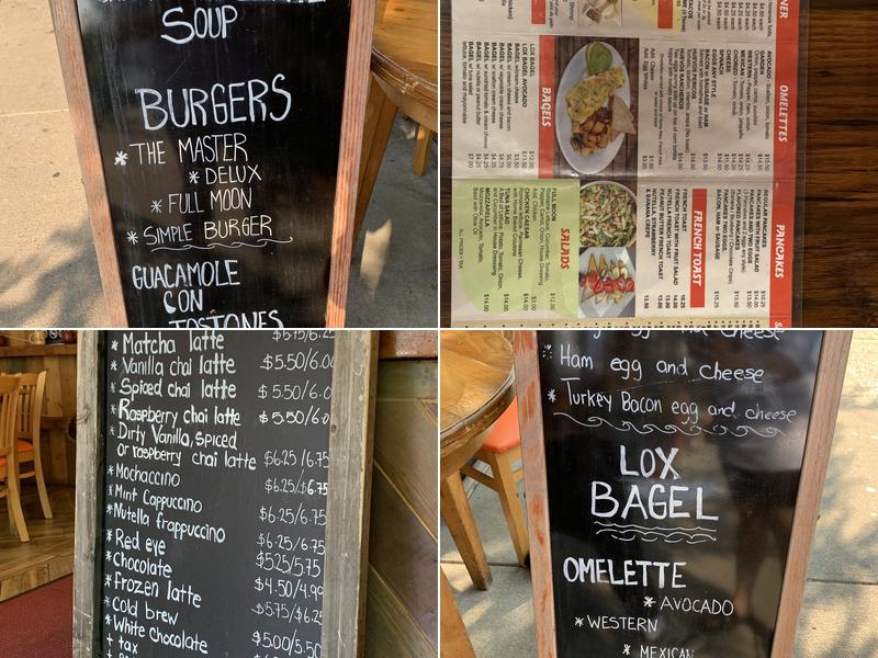Full Moon Cafe Menu