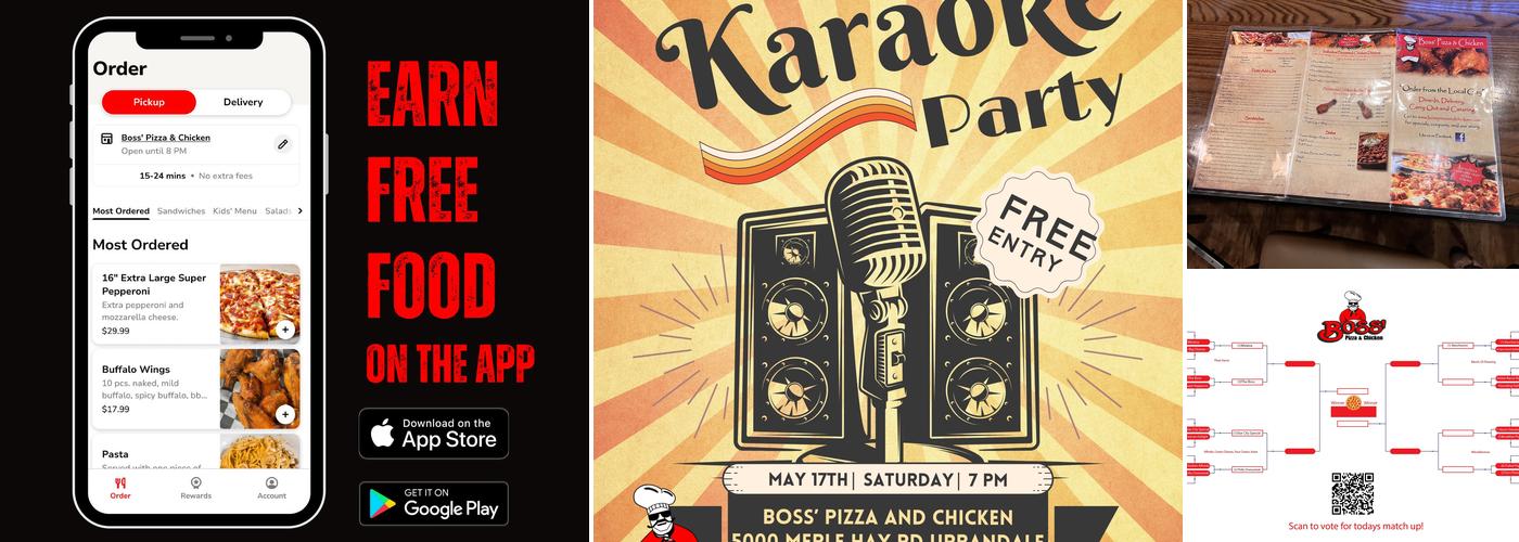 Boss' Pizza & Chicken Menu