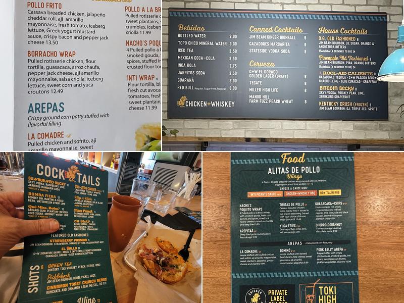 Chicken + Whiskey Menu