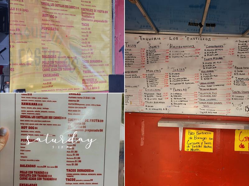 Taqueria los castillos Menu