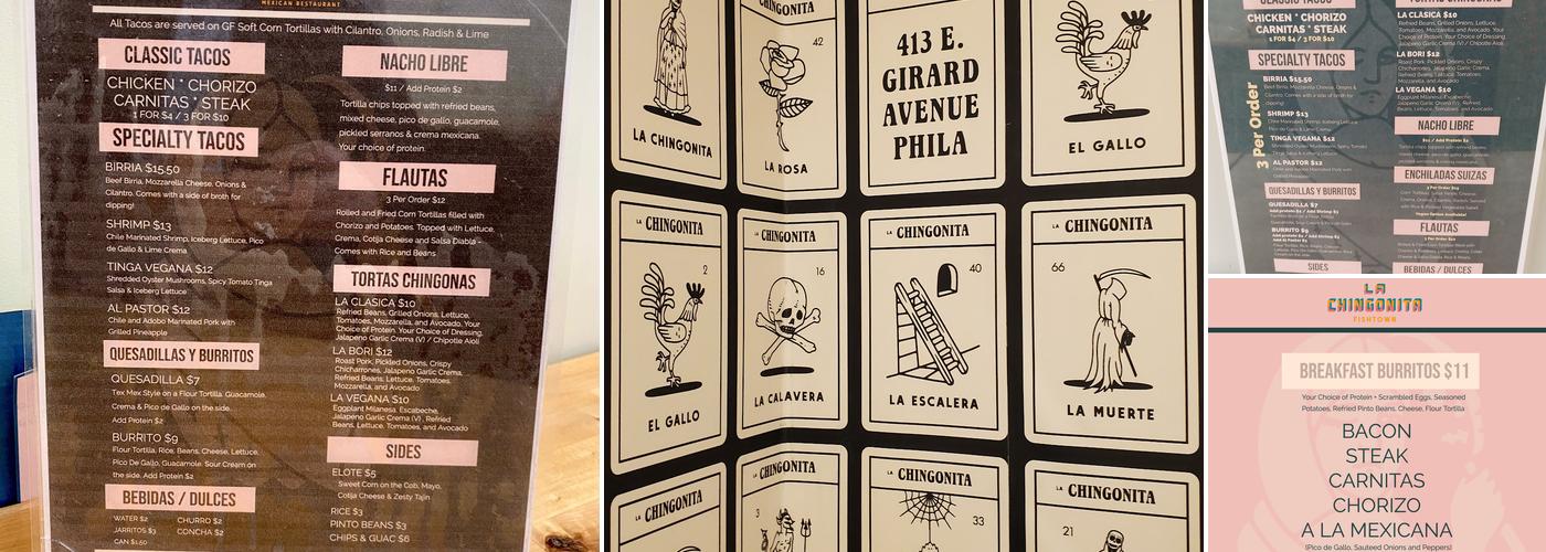La Chingonita Menu