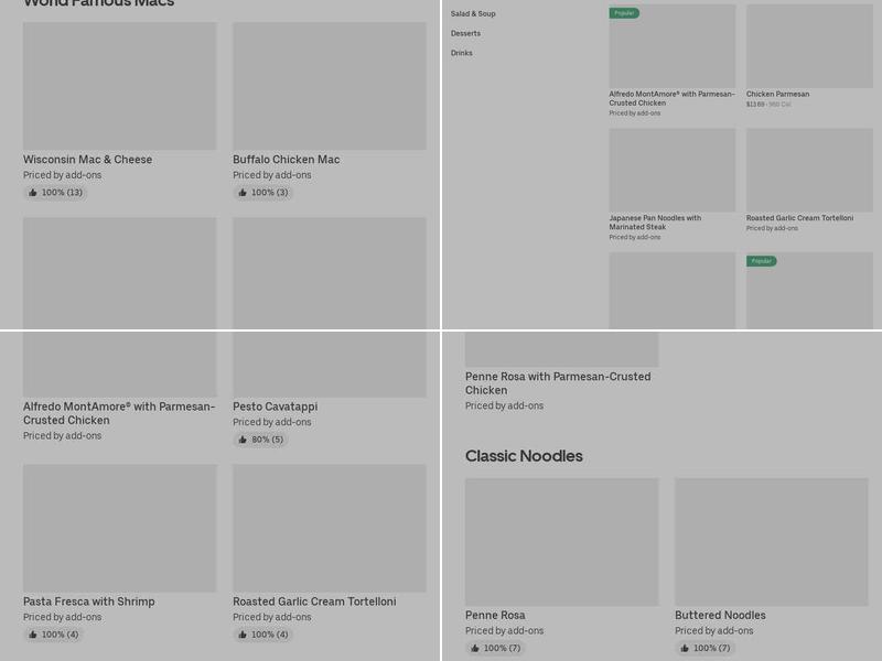 Noodles and Company Menu