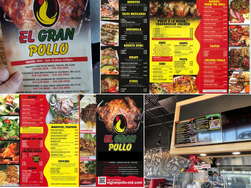El Gran Pollo Menu