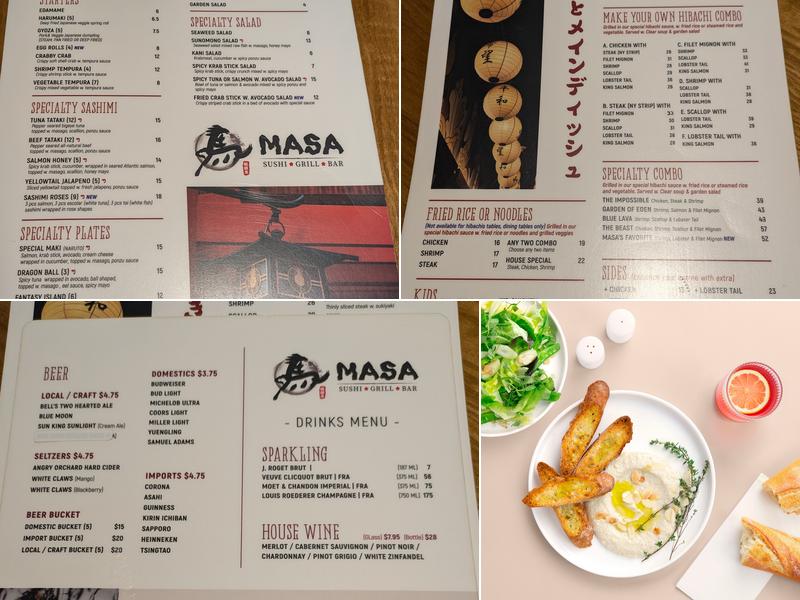 Masa Sake Grill Menu