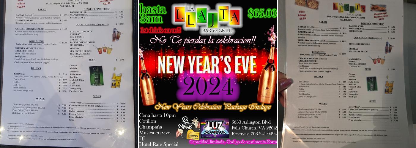 La LLajta Bar & Grill Menu