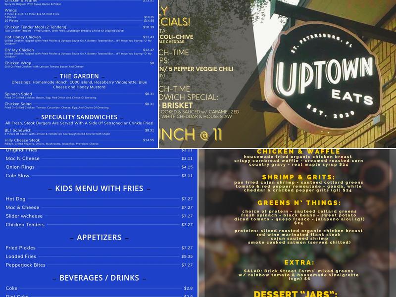 Uptown Eats Menu