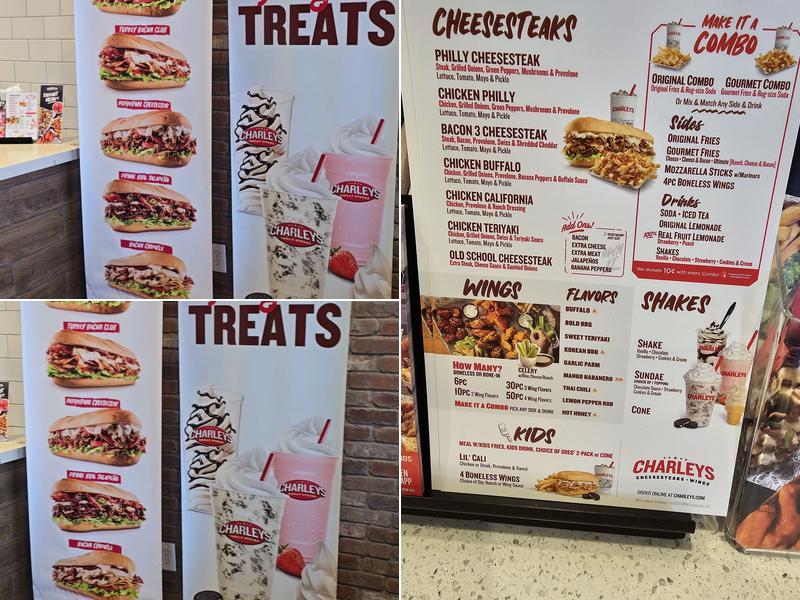 Charleys Cheesesteaks and Wings Menu