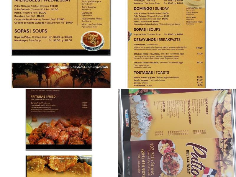Patio Restaurant Menu