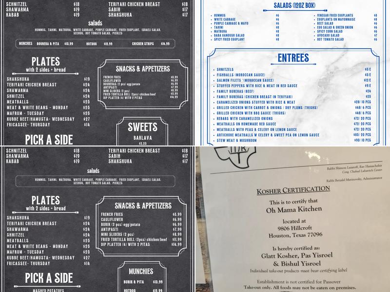Oh Mama Kitchen Menu