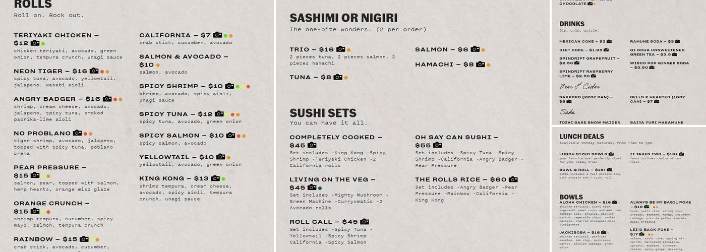 Jacknife Menu