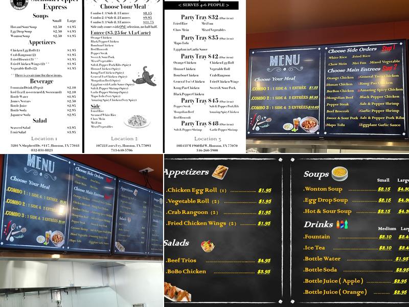 Sichuan Pepper Express Menu