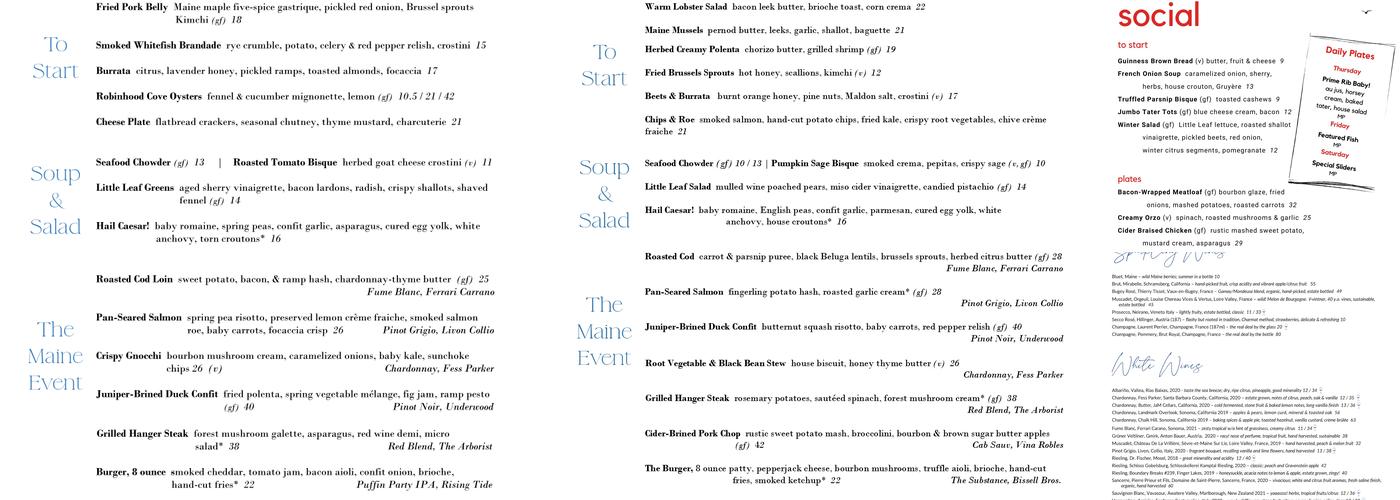 BLUE Menu