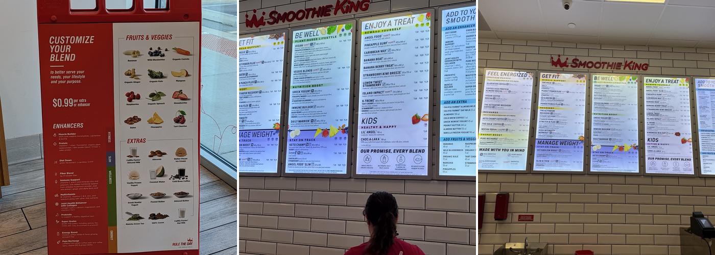 Smoothie King Menu